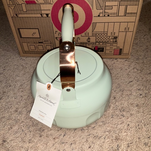 Hearth & Hand with Magnola - 2qt Stainless Steel Arch Cutout Teapot Serene Green - Picture 3 of 13